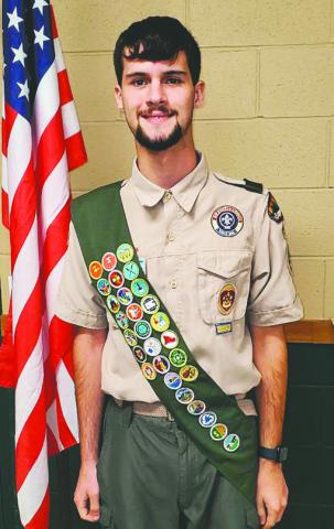 Josh Emerson earns rank of Eagle Scout during 2024. His project involved cleaning headstones.
