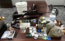 The Winfield Police Department netted a large amount of drugs and firearms on May 22.