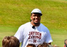 Jayden Loving, a 2021 Hamilton High School graduate, has signed with the Chicago Bears in the NFL. On July 11, he hosted a football camp for kids through sixth grade at Hamilton.