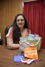 Erin Williams with her goodies